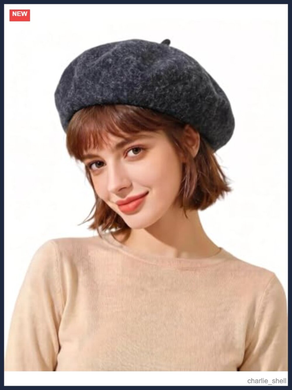 Wool Blend French Beret Beanie Winter Hat Classic Parisian Style